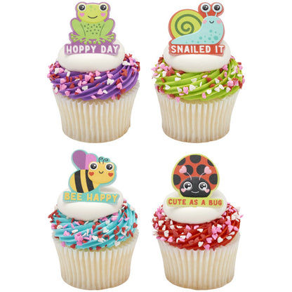 Critter Cuties Cupcake Rings - 12 Rings