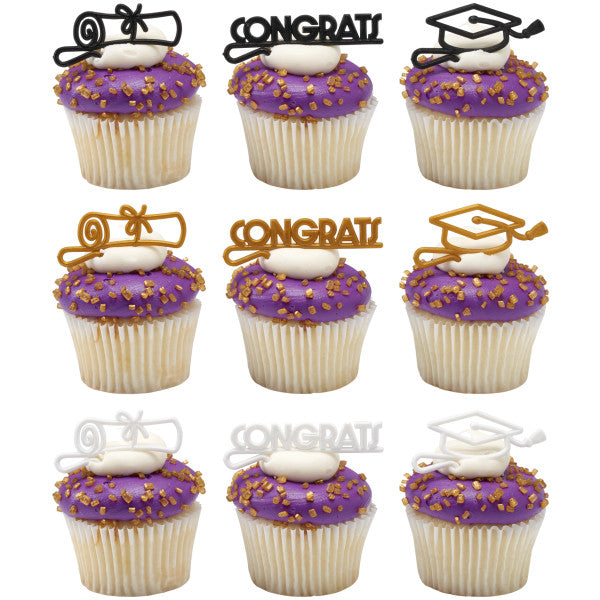 Graduation Cupcake Layon - 12 Layons