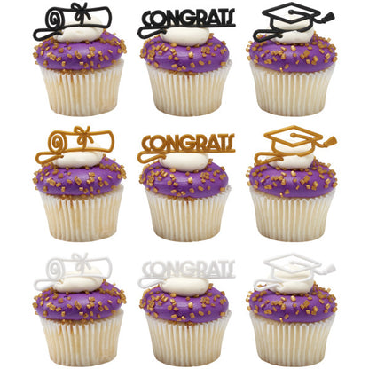 Graduation Cupcake Layon - 12 Layons