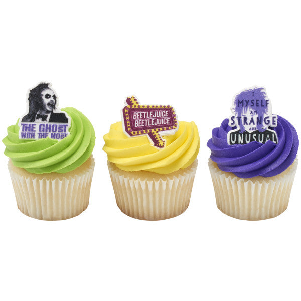 Beetlejuice Cupcake Rings - 12 Rings