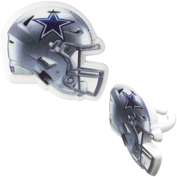 Dallas Cowboys Helmets Cupcake Rings - 12 Rings