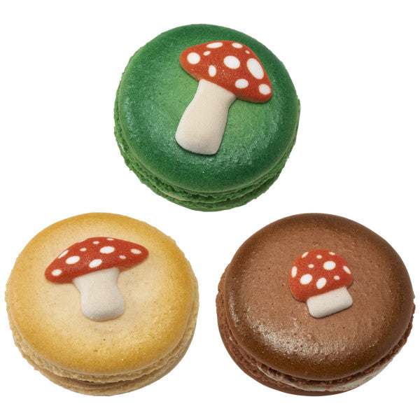 Mushroom Sugar Decorations - 6 pieces