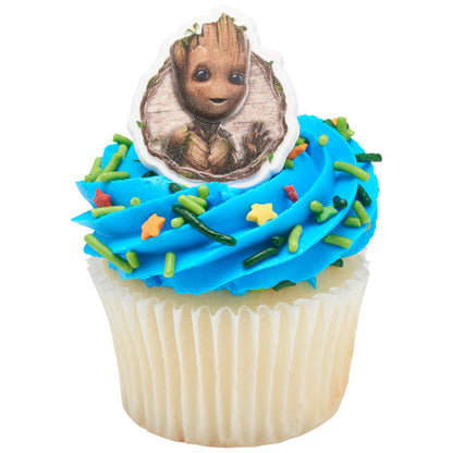Marvel Studios I Am Groot Cupcake Rings - 12 Rings