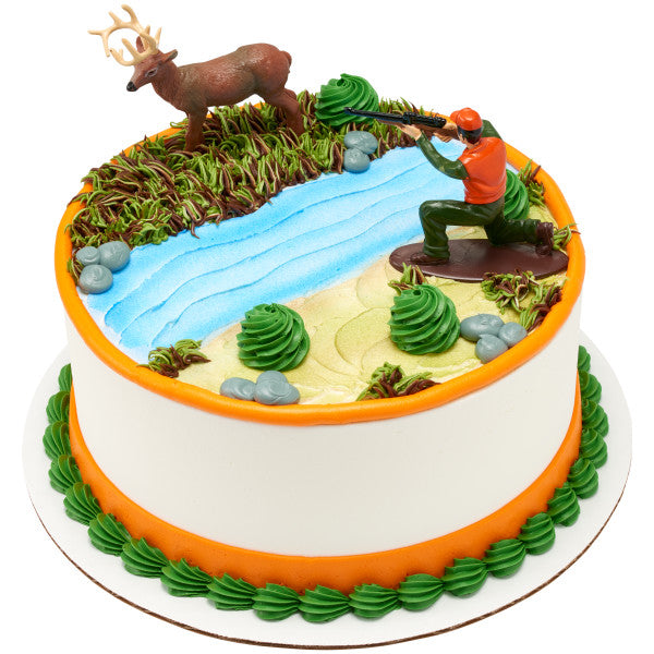 Fisherman with Action Fish Decoset Cake Decoration, 3 Piece Set