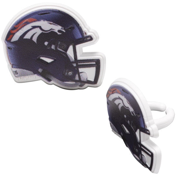 Denver Broncos Cupcake Rings - 12 Rings
