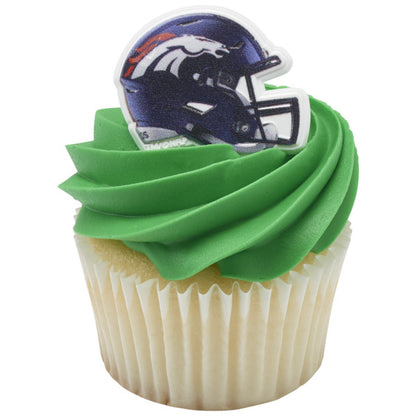 Denver Broncos Cupcake Rings - 12 Rings