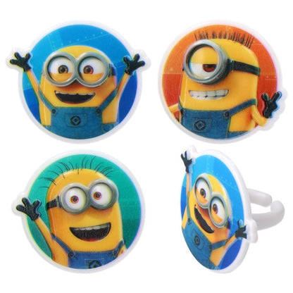 Despicable Me Cupcake Rings - 12 Rings