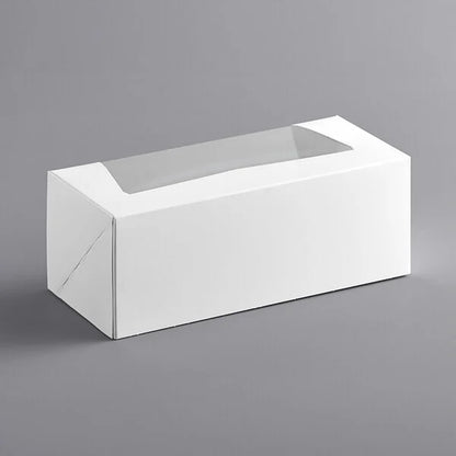 White Auto-Pop Bakery Box - 9x4x3.5 Inches