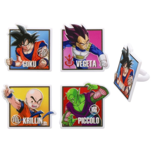 Dragon Ball Z Cupcake Rings - 12 Rings