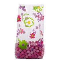 Groovy Flower Cellophane Treat Bags - 3.5x2x7.5 - 10 Bags