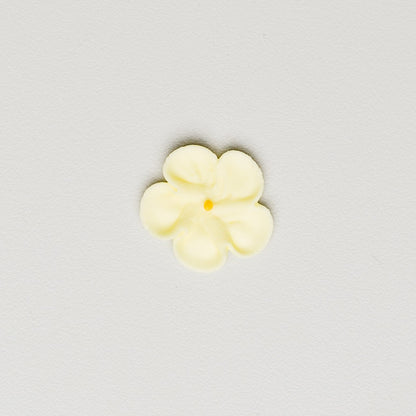 Small 7/8" Royal Icing Forget-Me-Nots - Yellow - 6 Pieces