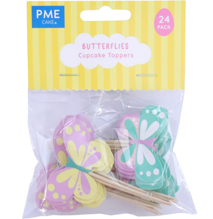 Easter Butterflies Cupcake Picks - 24 Picks