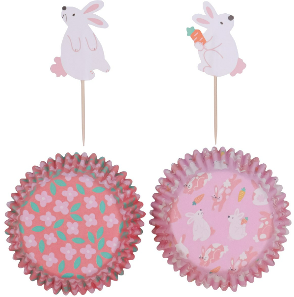 Easter Bunny Cupcake Liners and Toppers