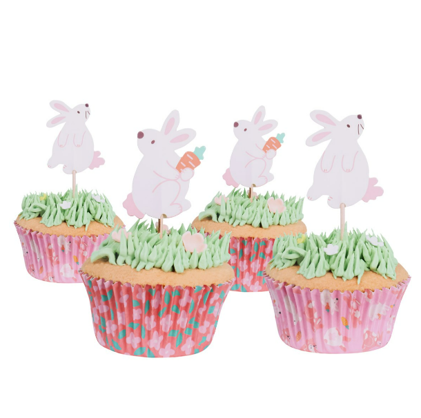 Easter Bunny Cupcake Liners and Toppers