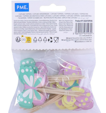 Easter Butterflies Cupcake Picks - 24 Picks