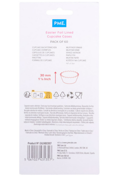 Easter Foil-Lined Cupcake Liners – Butterflies (Set of 60)