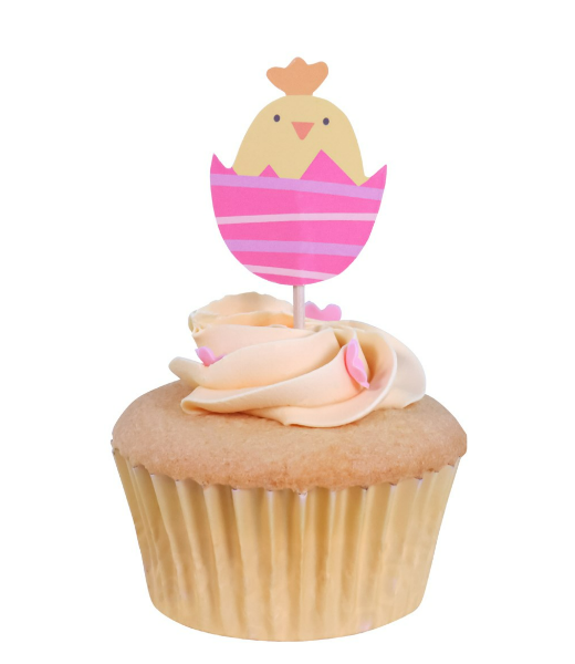 Easter Chick Cupcake Picks - 24 Picks