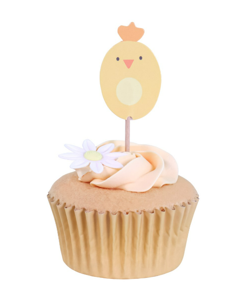 Easter Chick Cupcake Picks - 24 Picks