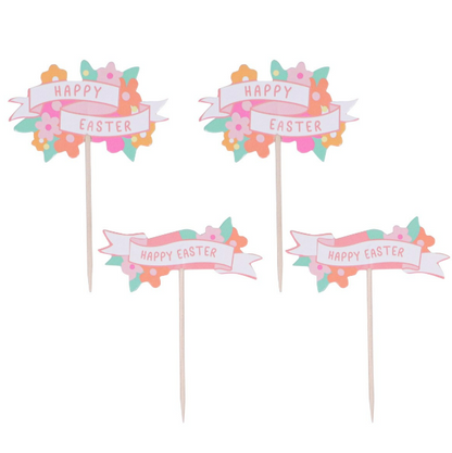 Happy Easter Cupcake Picks - 24 Picks
