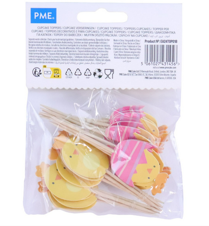 Easter Chick Cupcake Picks - 24 Picks
