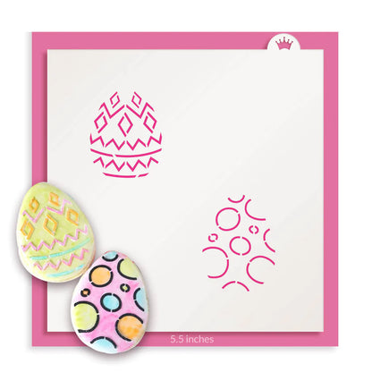 Mini Egg Dots and Diamonds Stencil