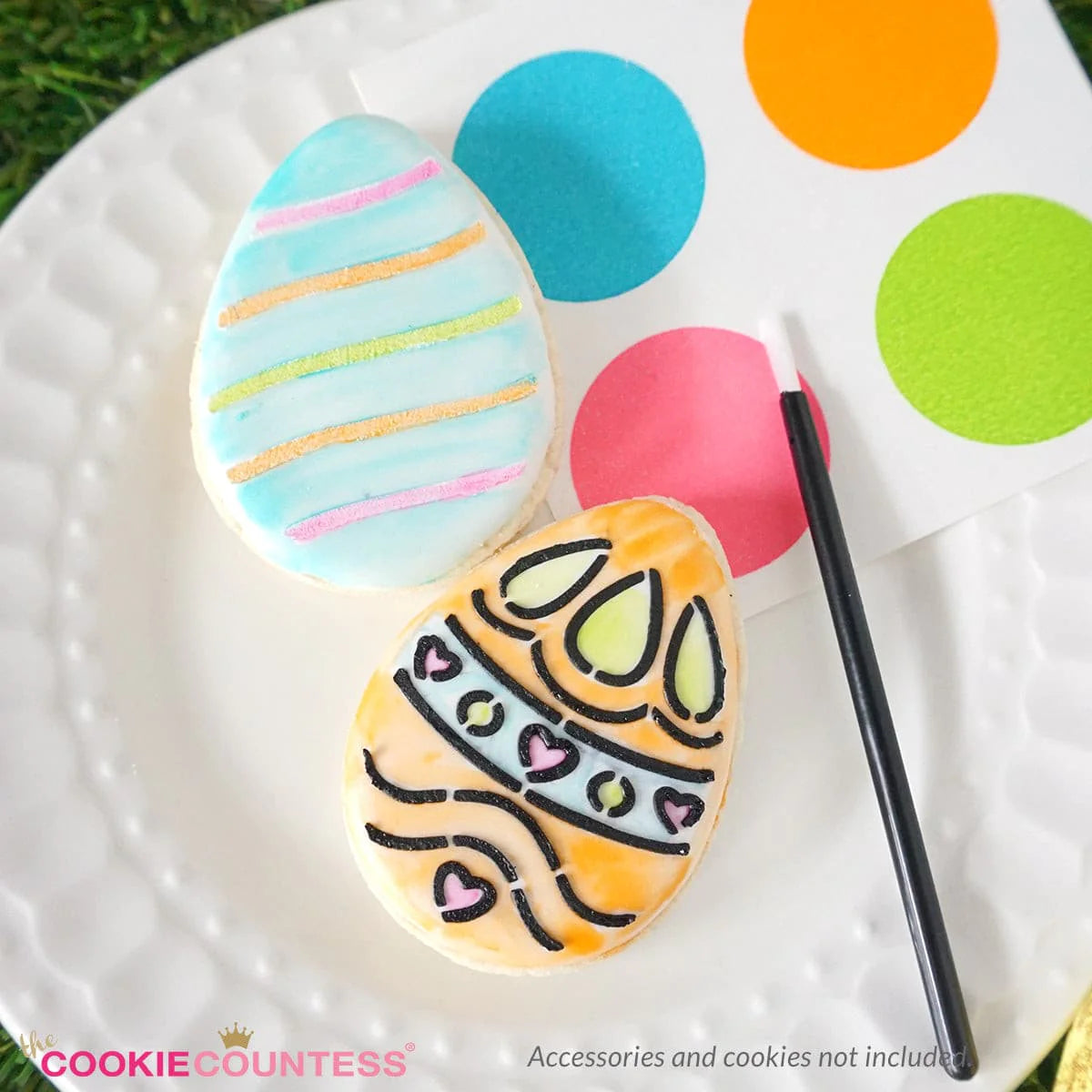 Mini Egg Stripes and Hearts PYO Stencil