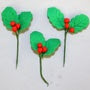 Holly Spray - 2 Leaves w/ Berries