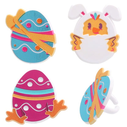 Egg-Cited For Easter Cupcake Rings - 12 Rings