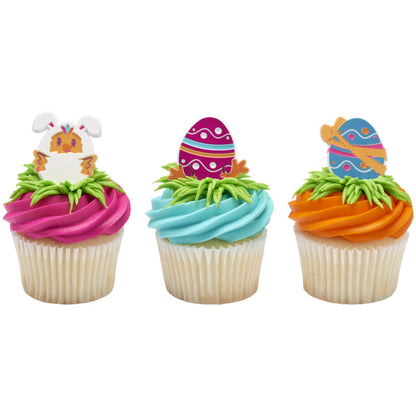 Egg-Cited For Easter Cupcake Rings - 12 Rings