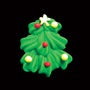Mini Christmas Tree - Royal Icing - 3/4" - 6 Pieces