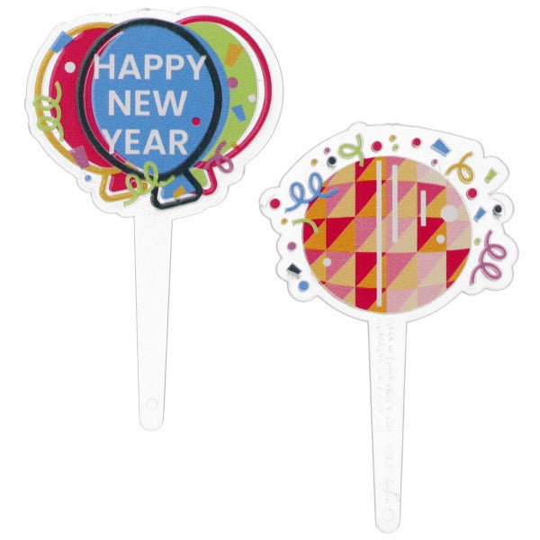 Happy New Year- Confetti- 12 Decopics