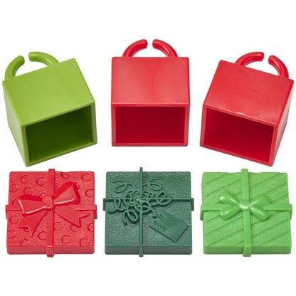Festive Presents Fillable Cupcake Rings - 6 Rings
