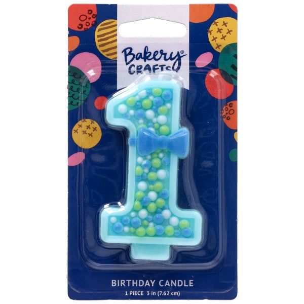 First Birthday Blue Candle
