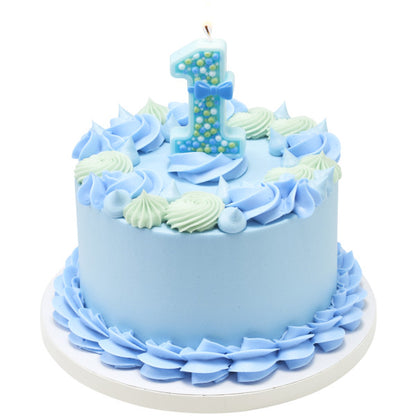 First Birthday Blue Candle