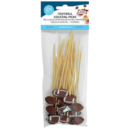 Football Cocktail Picks - Pack of 25