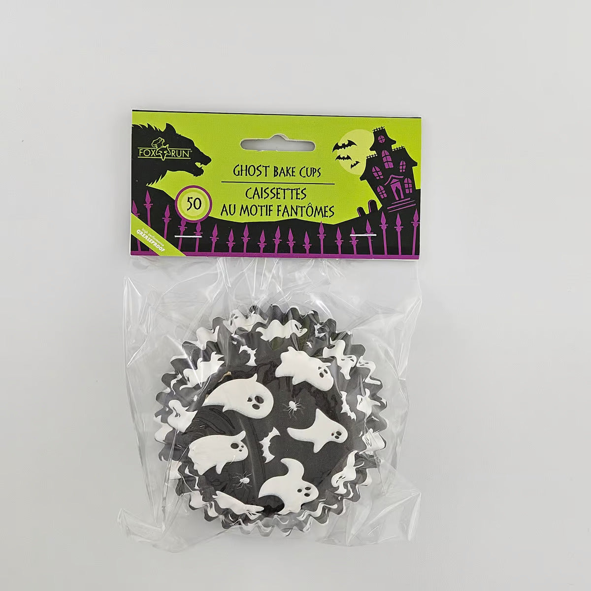 Ghost Halloween Cupcake Liners