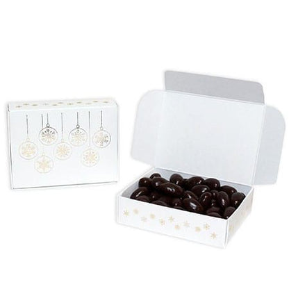 White Candy Box with Gold Ornaments, Quarter (.25) LB, 1 Piece Folding Box