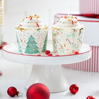 Gold Foil Candy Cane Tree Baking and Food Cups