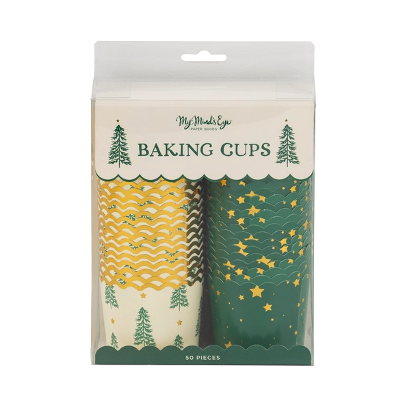 Gold Foil Trees 5oz Baking Cups