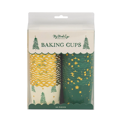Gold Foil Trees 5oz Baking Cups