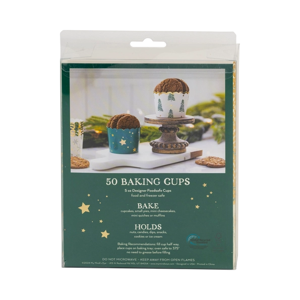 Gold Foil Trees 5oz Baking Cups
