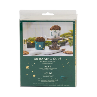 Gold Foil Trees 5oz Baking Cups