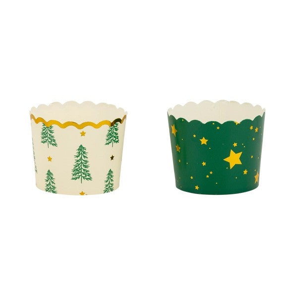 Gold Foil Trees 5oz Baking Cups
