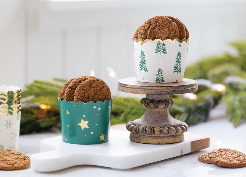 Gold Foil Trees 5oz Baking Cups