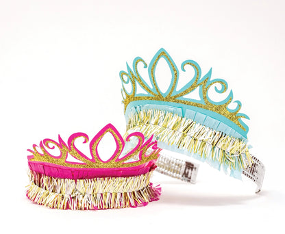 Glittery Tiaras - 6 Assorted Colors
