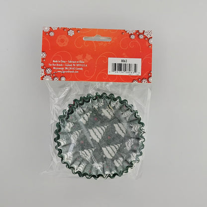 Green Christmas Tree Cupcake Liners