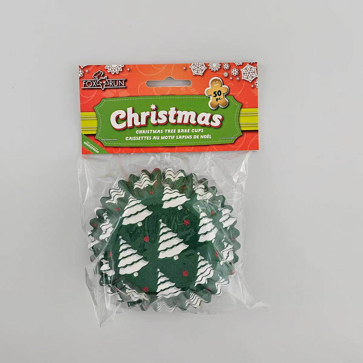 Green Christmas Tree Cupcake Liners