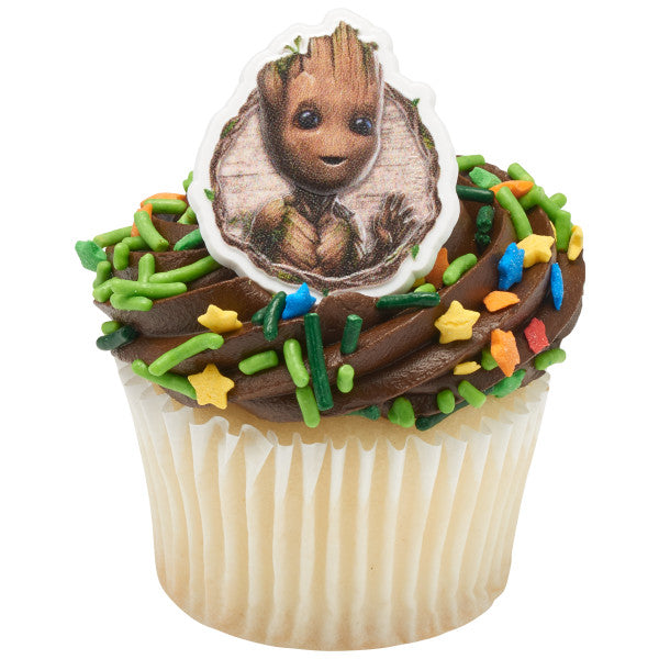 Marvel Studios I Am Groot Cupcake Rings - 12 Rings