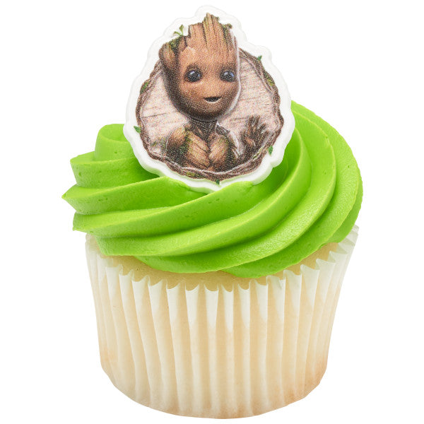 Marvel Studios I Am Groot Cupcake Rings - 12 Rings