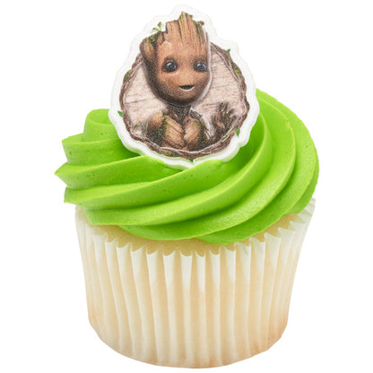Marvel Studios I Am Groot Cupcake Rings - 12 Rings